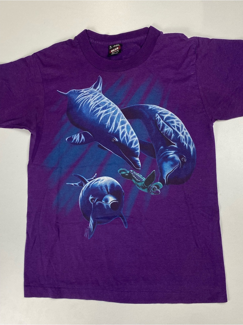 Vintage 1992 Harlequin DolphinTee - M